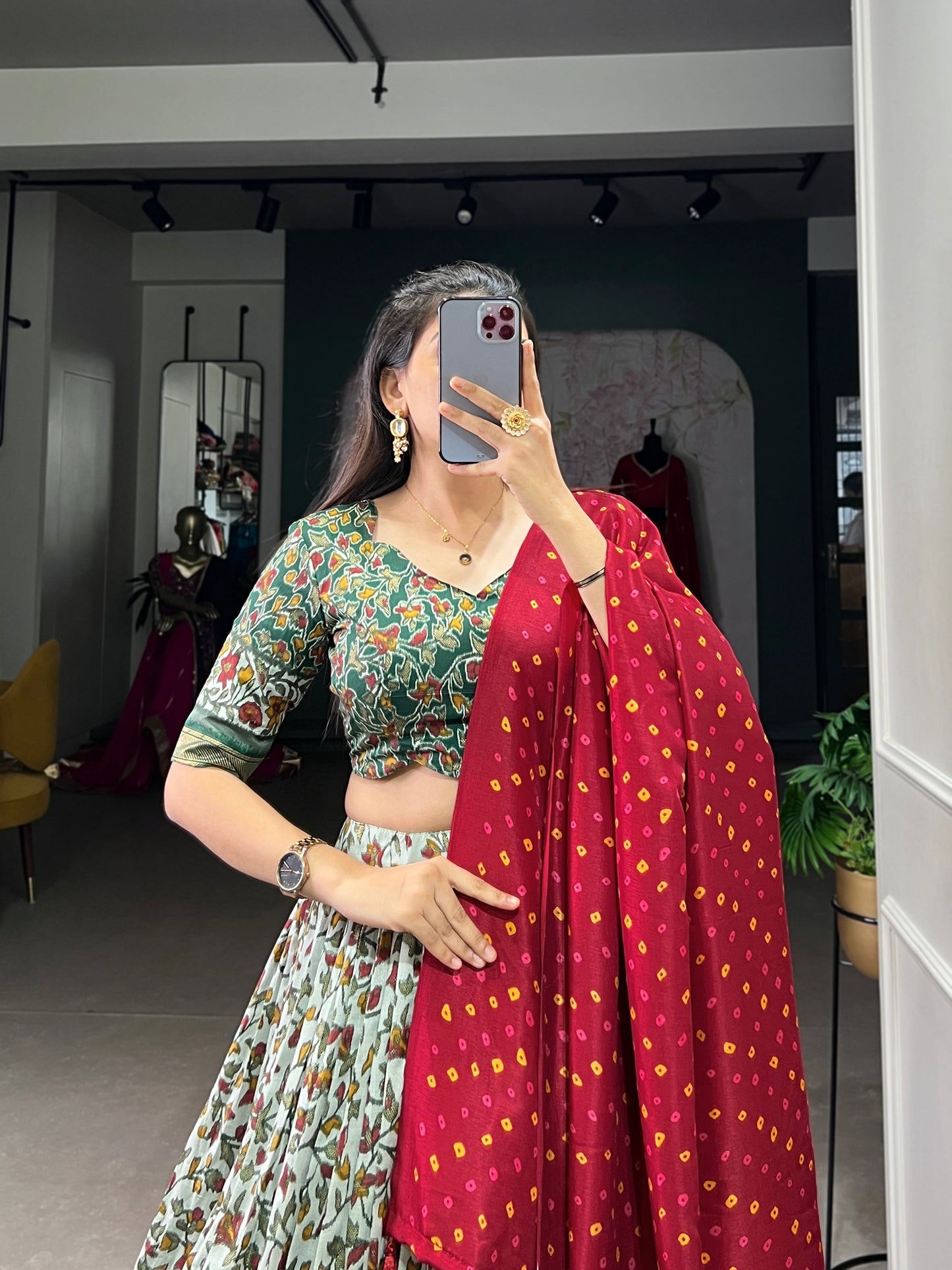Amazing Green Color Party Wear Lehenga Choli