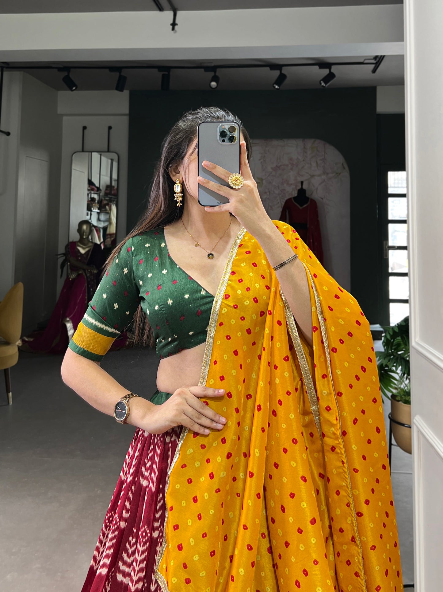 Maroon Color Tasar Silk Designer Lehenga Choli