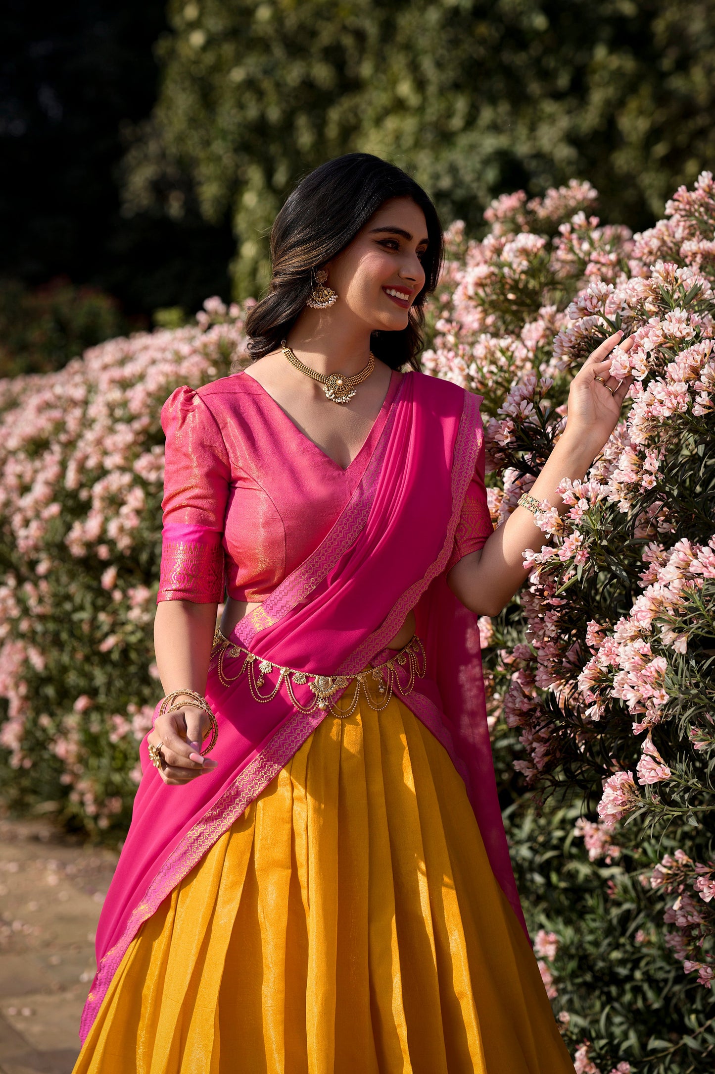 New Musturd Color Kanchipuram Silk Traditional Lehenga Choli