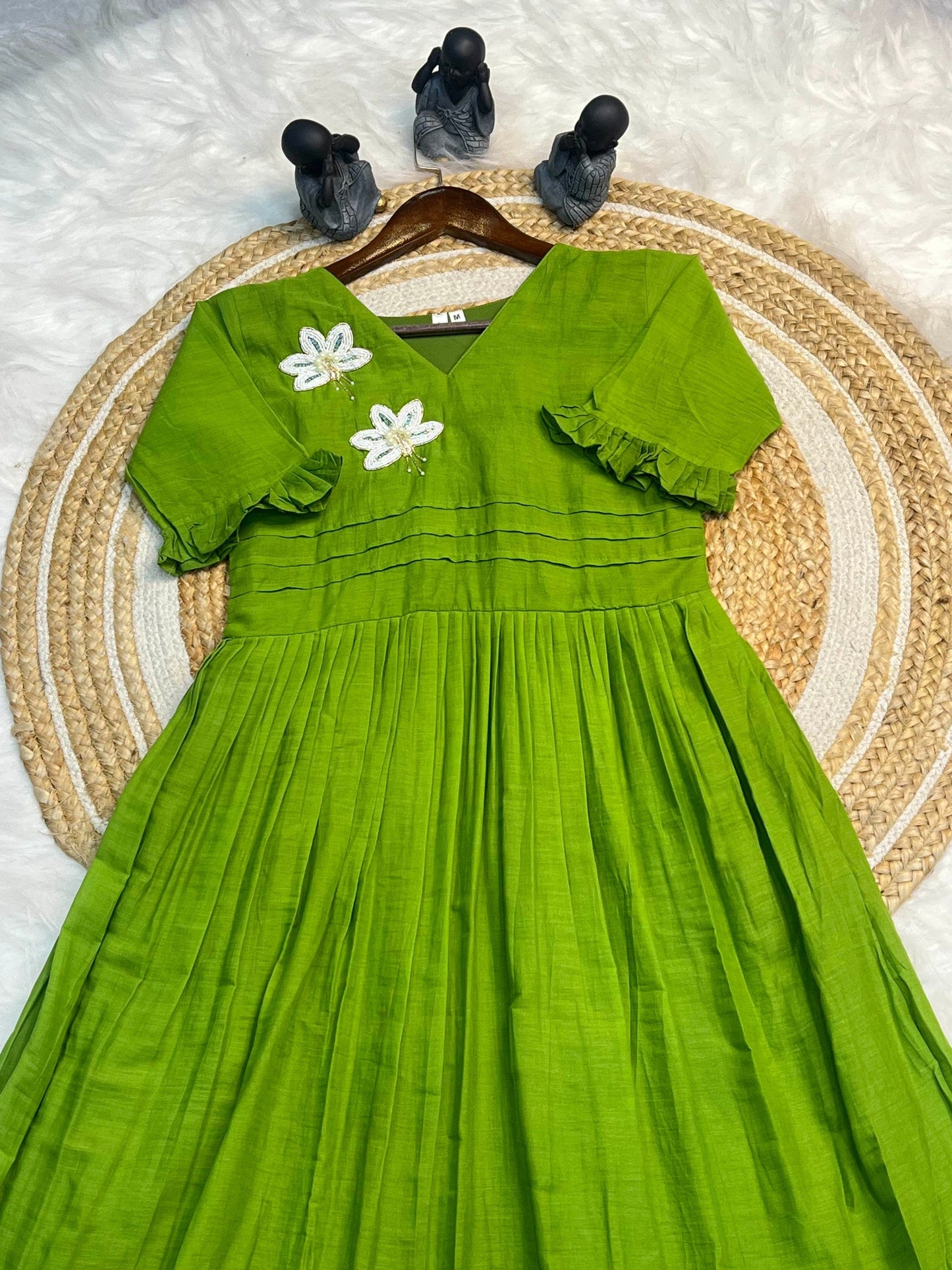 New Amazing Green Color Hand Maggam Work Kurti