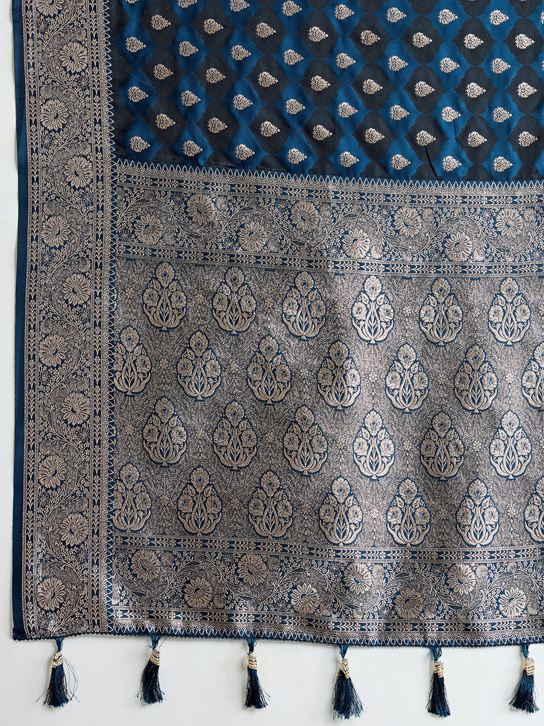 Teal Soft Silk Saree with Zari Weaving & Designer Blouse – Wedding & Party Wear