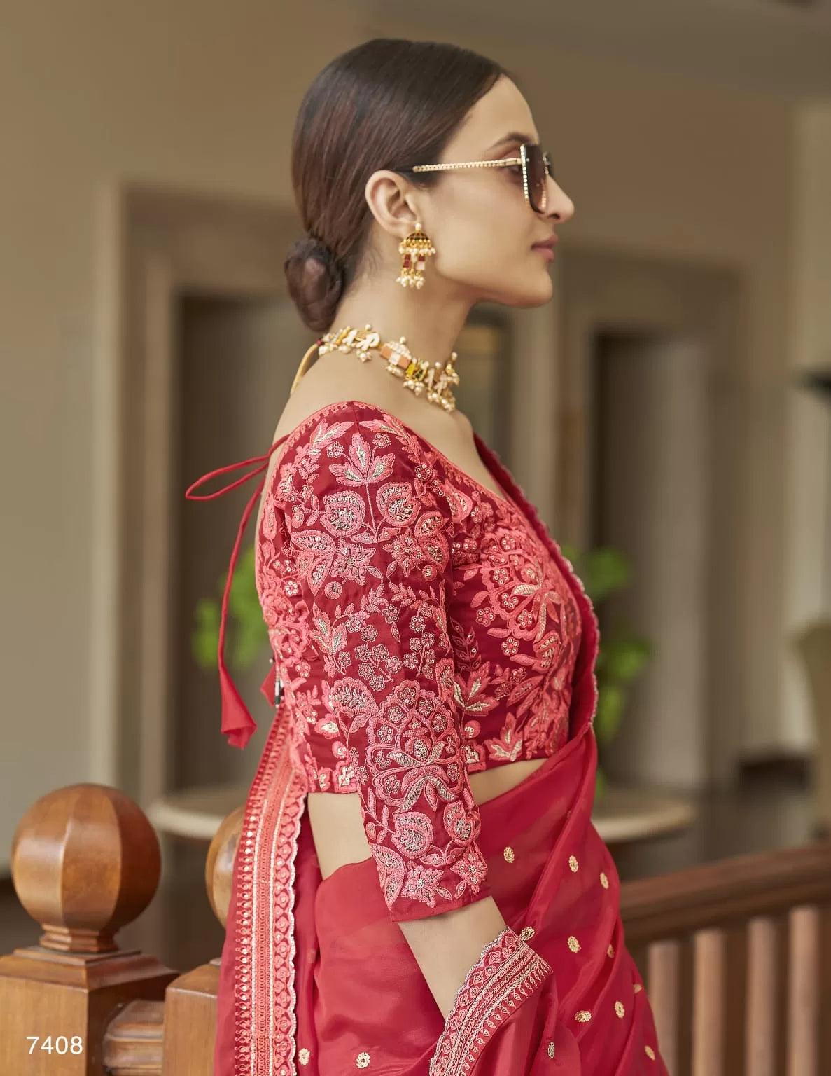 Amazing Red Color Rangoli Silk Party Wear Saree