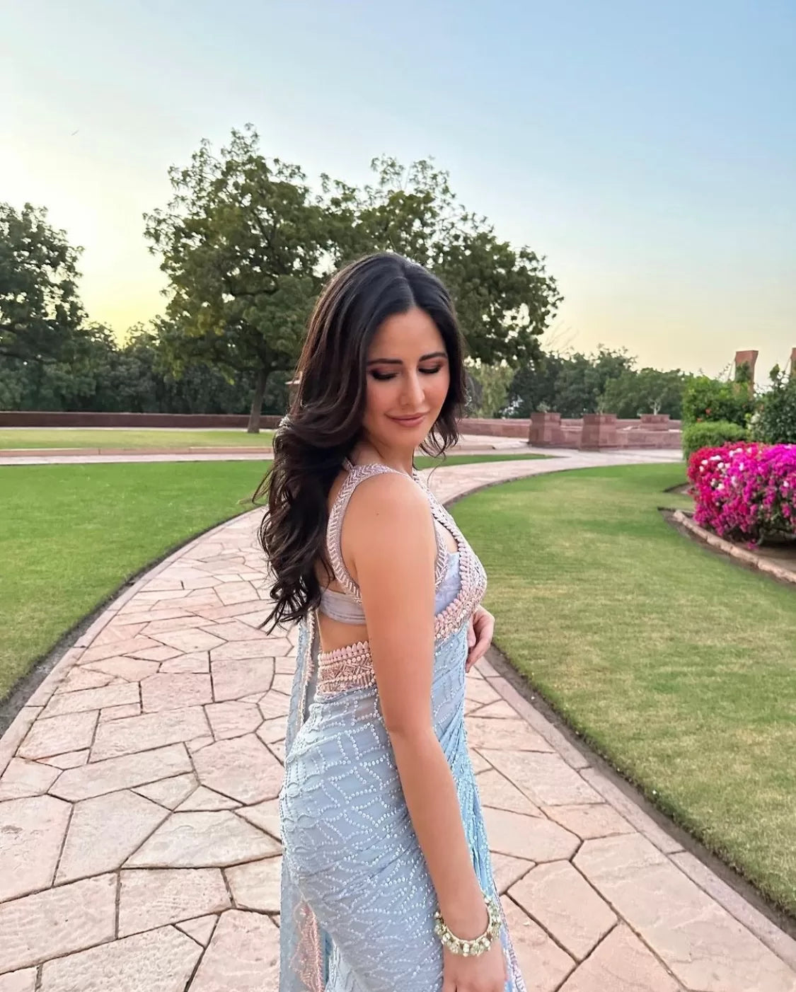 Party Wear Amazing Bollywood Sky blue Color Saree