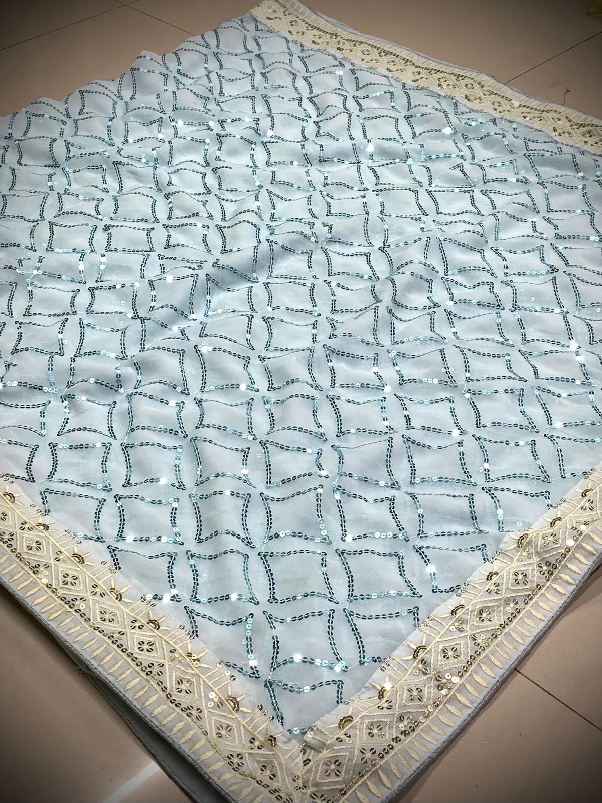 Party Wear Amazing Bollywood Sky blue Color Saree