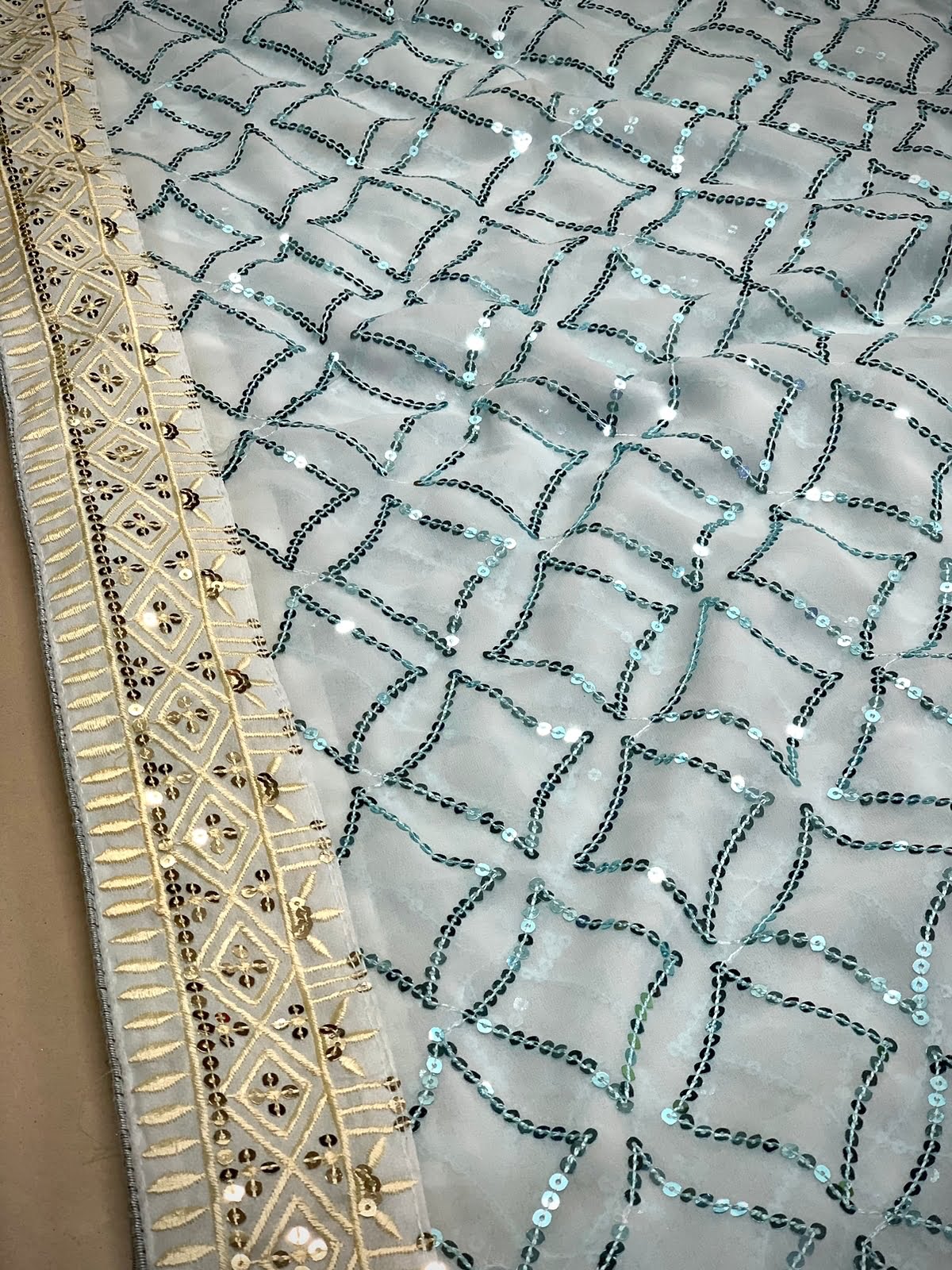 Party Wear Amazing Bollywood Sky blue Color Saree