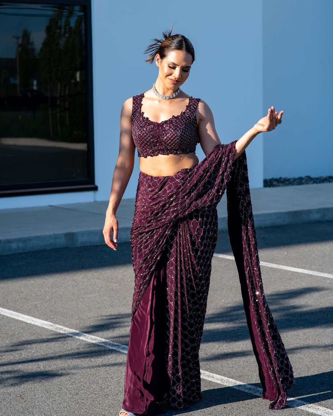 Women Purple Heavy Kasturi Silk saree