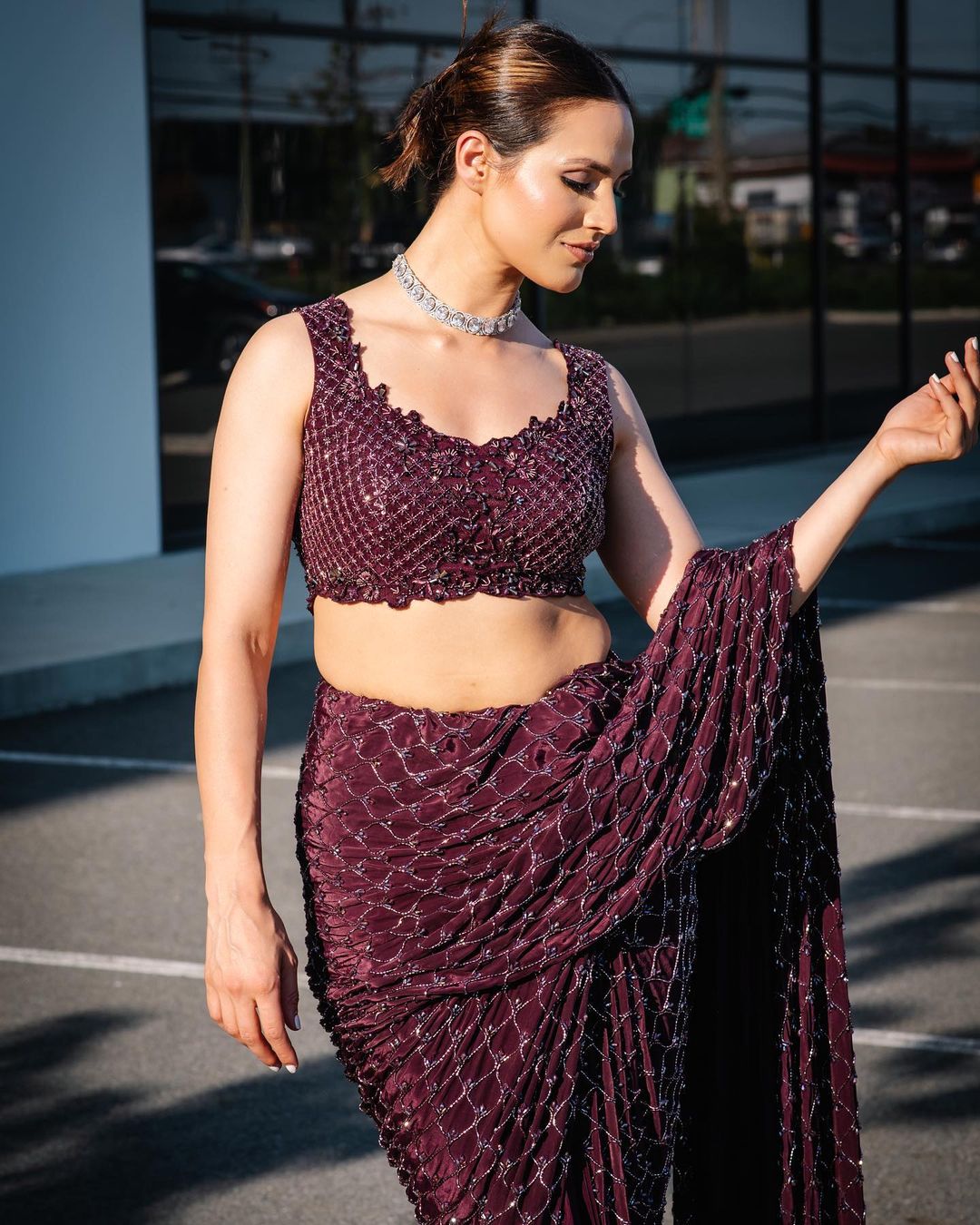 Women Purple Heavy Kasturi Silk saree