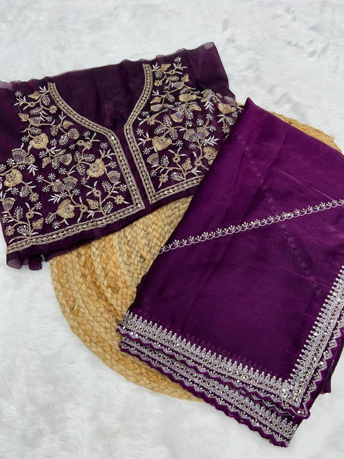 New Latest Trending Zimmy Silk Saree (Purple)