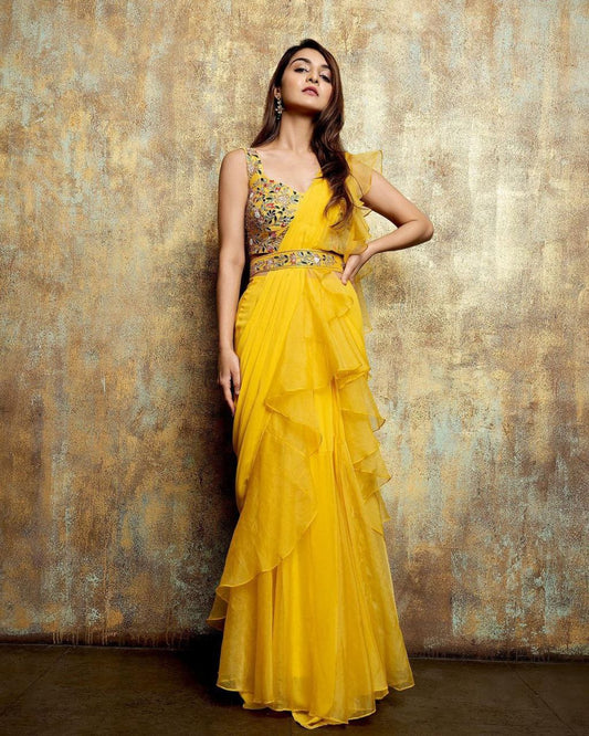 Beautiful Organza Silk party wear saree