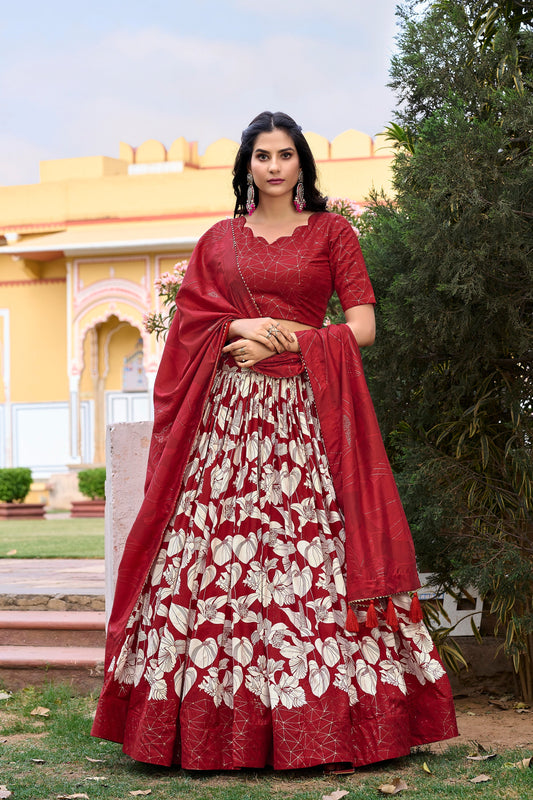 Red Color Designer Party Wear Lehenga Choli