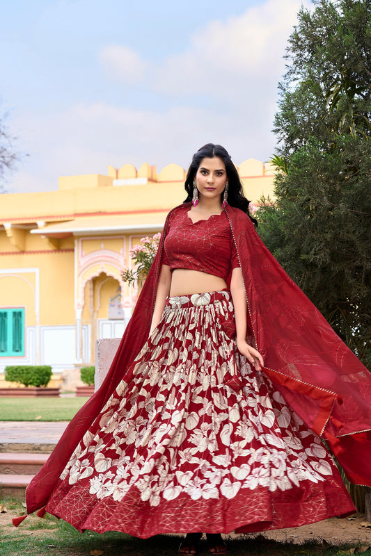 Red Color Designer Party Wear Lehenga Choli