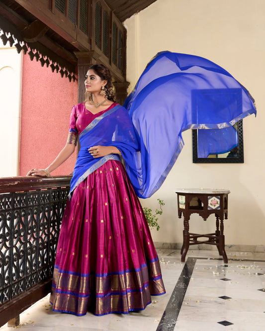 Sounth Indian Pink Color Traditional Lehenga Choli