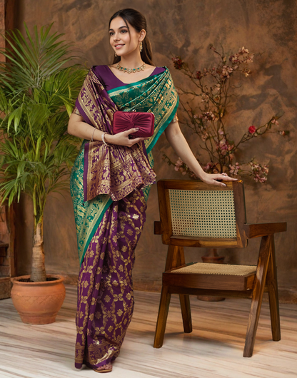 Gorgeous Light Green Color Silk Paithani Saree