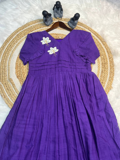 New Amazing Purple Color Hand Maggam Work Kurti