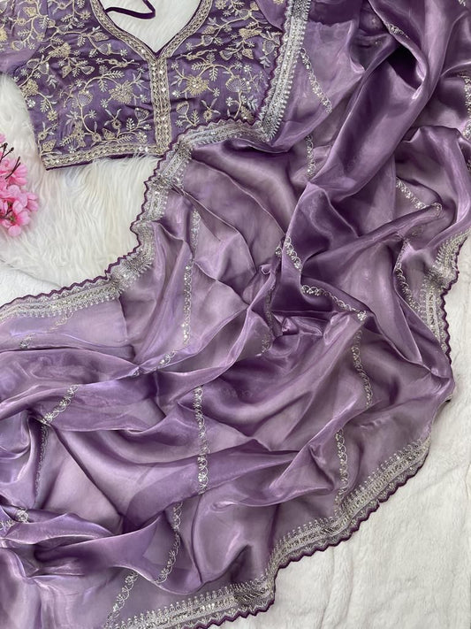 Beautiful Soft Zimmy Silk Trending Sarees