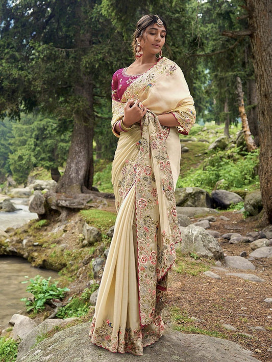 Amazing Party wear Zimmy choo silk Saree