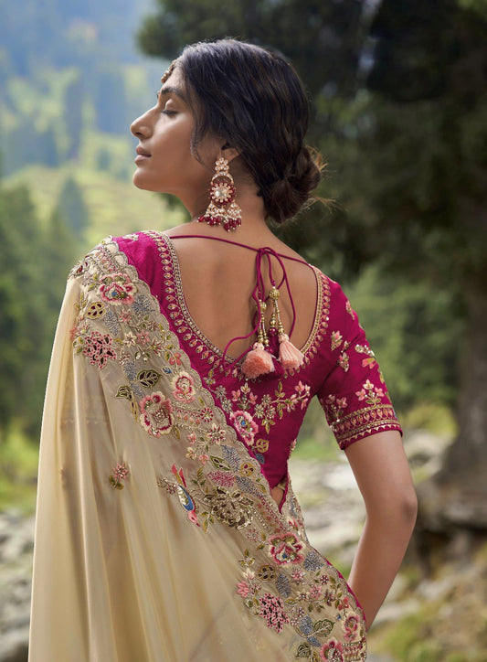 Amazing Party wear Zimmy choo silk Saree