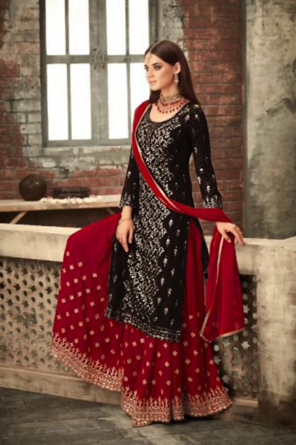 sharara suit black