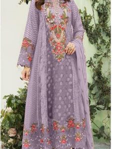 Amazing Women Georgette Party Wear Salwar Suit (Violet)