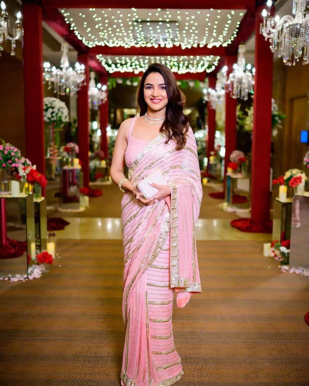 Hasti Rani Pink Saree With Ajrakh Blouse – Sushram