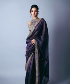 Ananya Pandey Jimmy Choo Silk Party Wear Saree